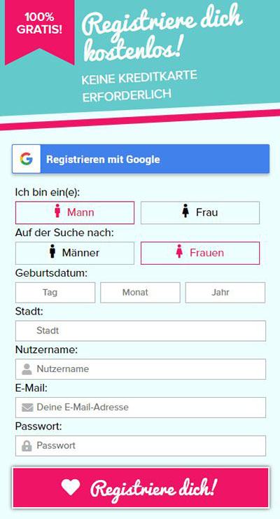 Registrierung (Wie kann ich mich auf Flirt Stadt anmelden?)